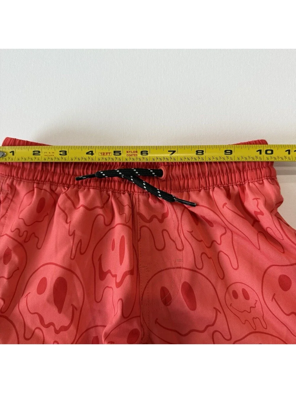 Weekend Academy Boys Swim Trunks Ghost Smiley Print Coral Size 6/7